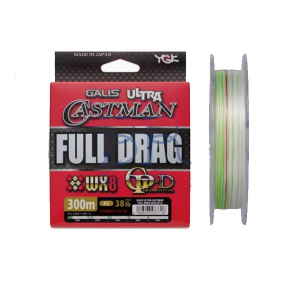 Шнур плетеный YGK Ultra Castman Full Drag WX8 GP-D #6 (300м)